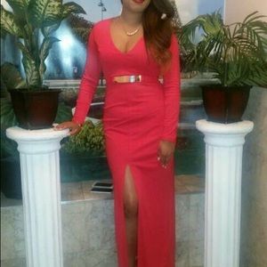 H&M Red Long Sleeve Dress - Size 8